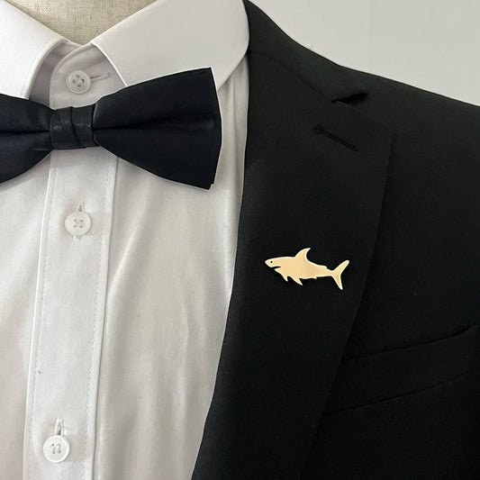 Shark Badge – Stainless Steel Formal Pin