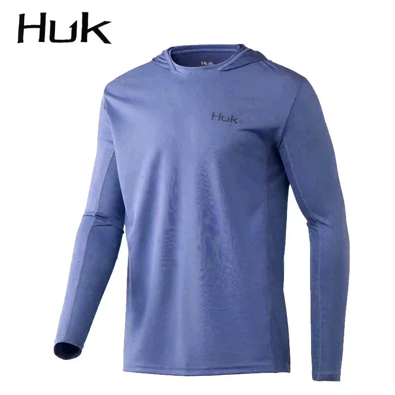 Men’s Hooded Fishing Shirt – Long Sleeve UV Protection Performance Top