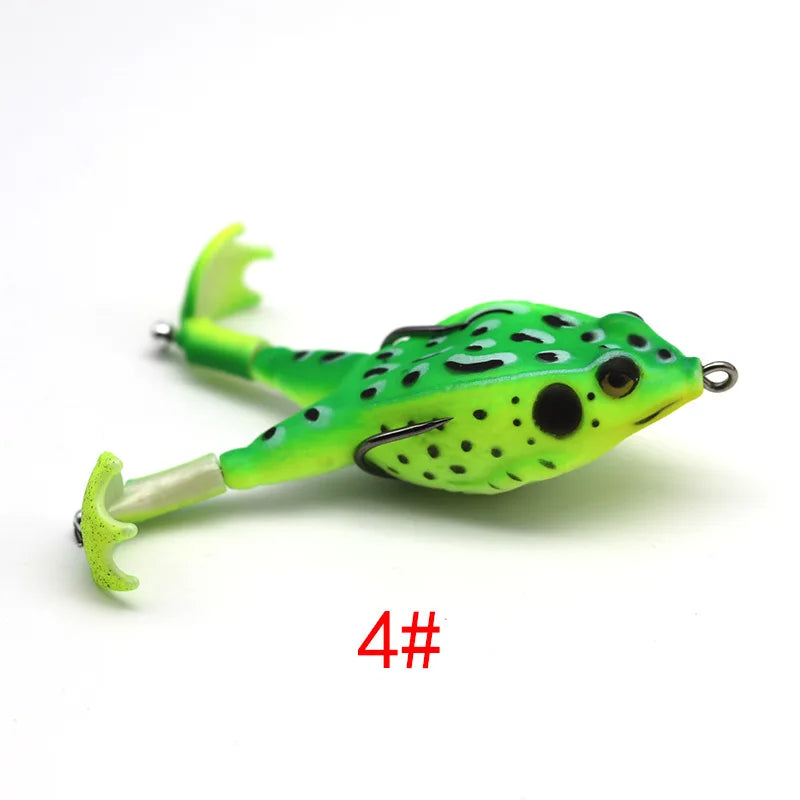 Topwater Frog Lure – Realistic Bass & Trout Soft Swimbait with Weedless Hooks