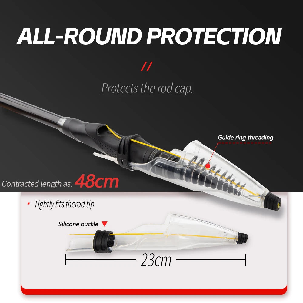 FISHINGFANS Telescopic Fishing Rod – 3.6m to 4.5m, Surfcasting & Spinning