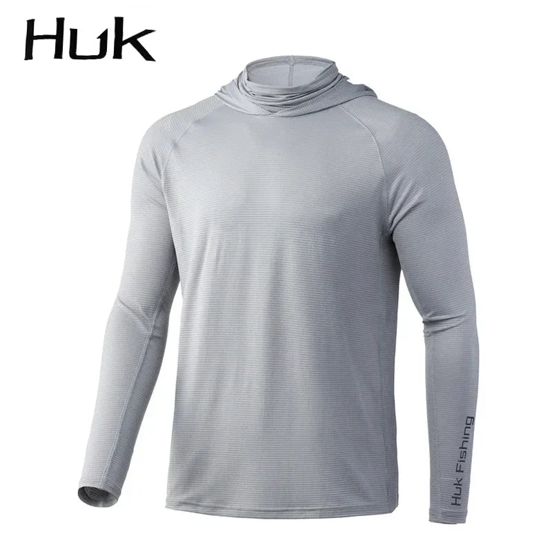 Men’s Hooded Fishing Shirt – Long Sleeve UV Protection Performance Top